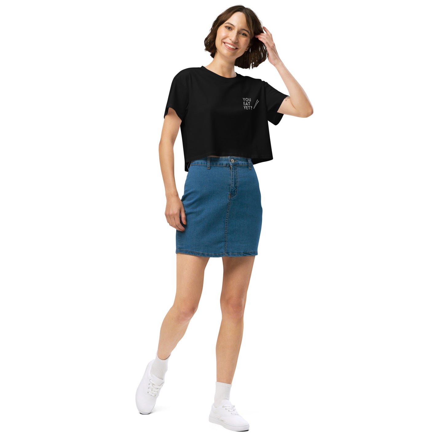YEY Embroidered Crop Top